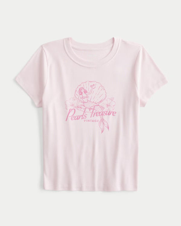 Pearls Treasure Graphic Baby Tee | Hollister (UK)