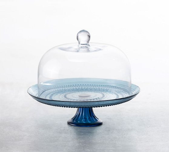 Jupiter Beaded Glass Cake Stand | Pottery Barn (US)
