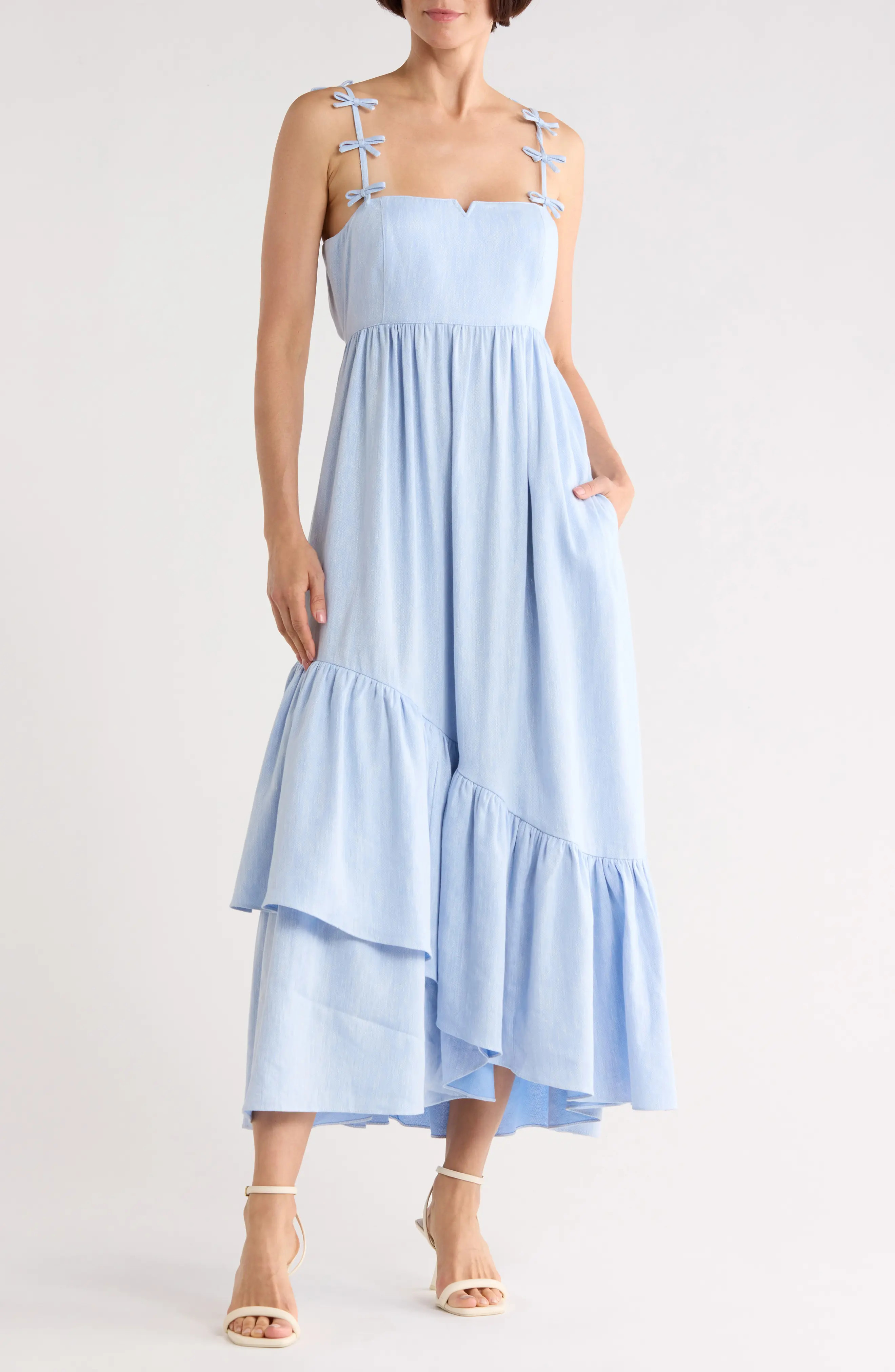 Bailey Linen & Cotton Blend Midi Sundress (Women) | Nordstromrack | Nordstrom Rack