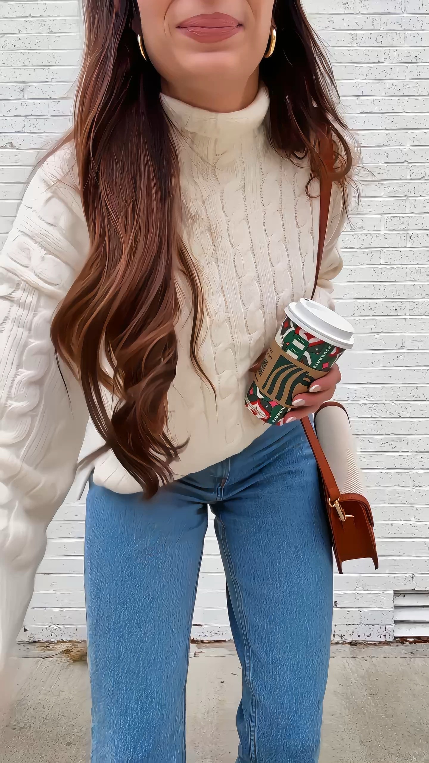 Day 6 of 30 ••• winter is coming style series! This cream sweater from Abercrombie is so soft! I own it in black and now this cable knit cream! My jeans are also Abercrombie and are the 90’s ultra high waisted straight leg. Currently Abercrombie is 25% off site wide + use stackable code CYBERAF for an additional 15% off at checkout 🫶🏼

Lastly, boots are Vince Camuto and fit tts and purse is from Amazon and is 50% off for Black Friday! Happy shopping, friends!

#LTKVideo #LTKCyberWeek #LTKHoliday