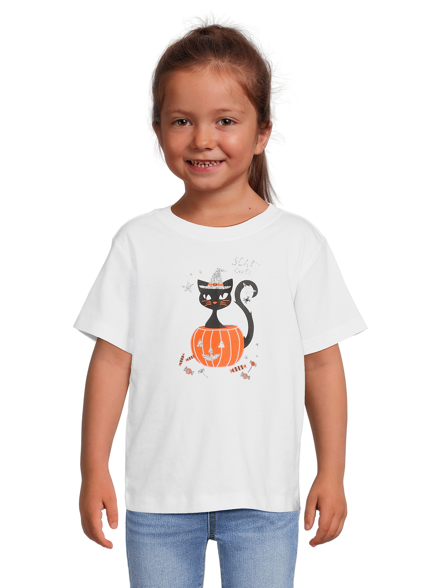 Wonder Nation Toddler Unisex Halloween Graphic Tee, Sizes 12M-5T | Walmart (US)