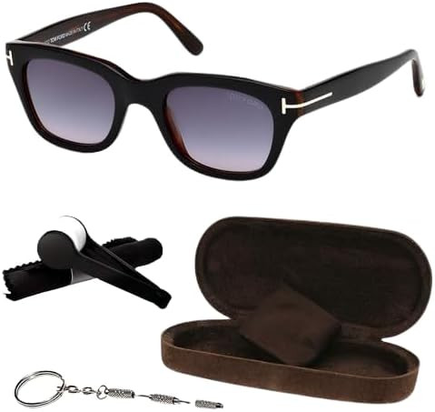 Tom Ford FT0237 SNOWDON Square Shape Sunglasses + Bundle With eSHADES Eyewear Cleaning Kit | Amazon (US)