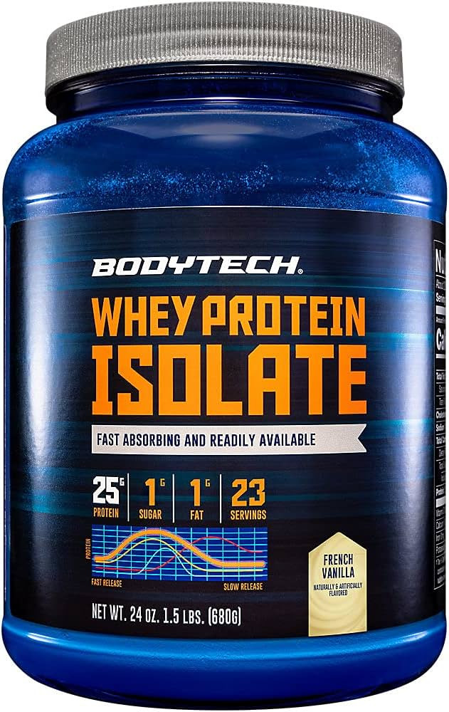 BODYTECH Whey Protein Isolate Powder - with 25 Grams of Protein per Serving & BCAA's - Ideal for ... | Amazon (US)