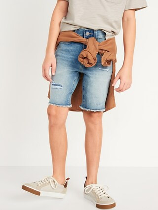 Slim 360&#176 Stretch Ripped Cut-Off Jean Shorts for Boys | Old Navy (US)