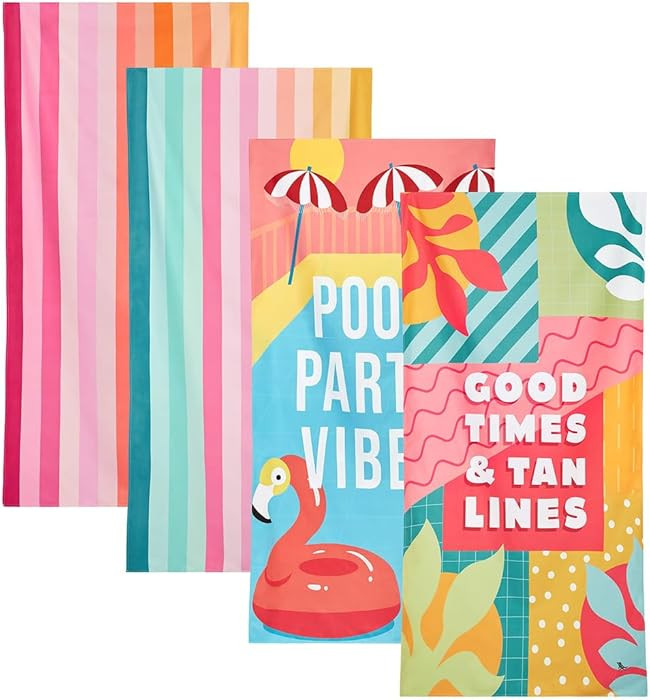 Dock & Bay Beach Towel - Quick Dry, Sand Free - Compact, Lightweight - 100% Recycled - Includes B... | Amazon (US)
