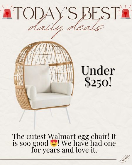 The cutest Walmart egg chair on sale! 

#LTKsalealert #LTKSeasonal #LTKhome