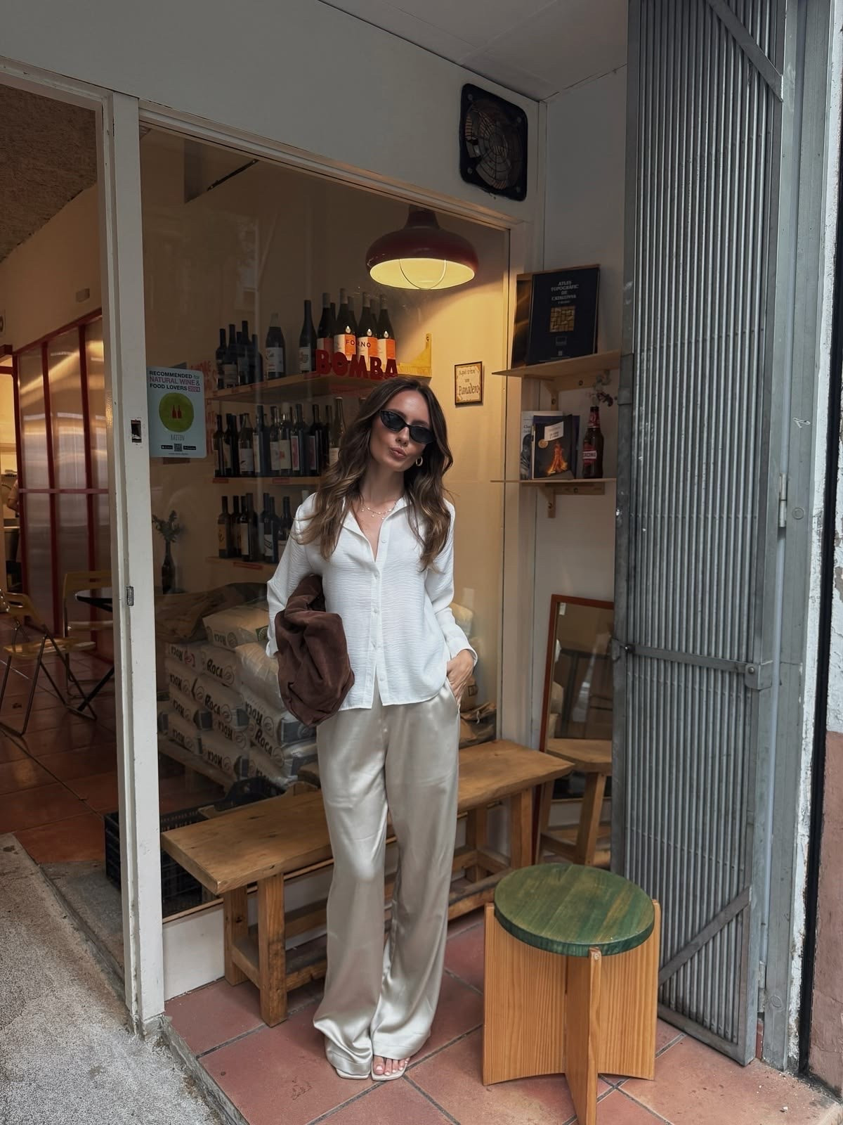 White button down 
Satin pants

#LTKootd #LTKPetite #LTKBeauty