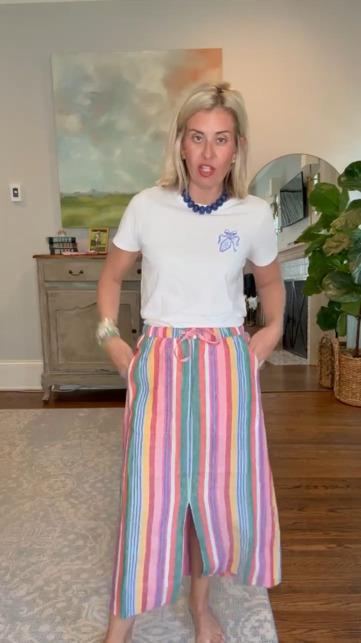 A maxi skirt is perfect for hot summer days. Boden never disappoints with their bright colors & fabulous fabrics. I’m in xs tee, 2 skirt & 8 sandal. @Boden (US) *use code EY7H for 15% off new styles *use Catherine20 at A+B

#LTKootd #LTKOver40 #LTKSeasonal