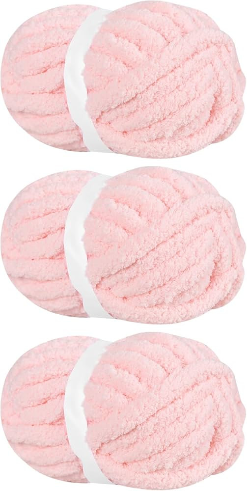 Chunky Chenille Yarn for Hand Knitting,Fluffy Soft Jumbo Yarn by Circular Needle & Crochet Hook,S... | Amazon (US)