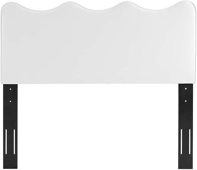 Modway Athena Performance Velvet Twin Headboard in White | Amazon (US)