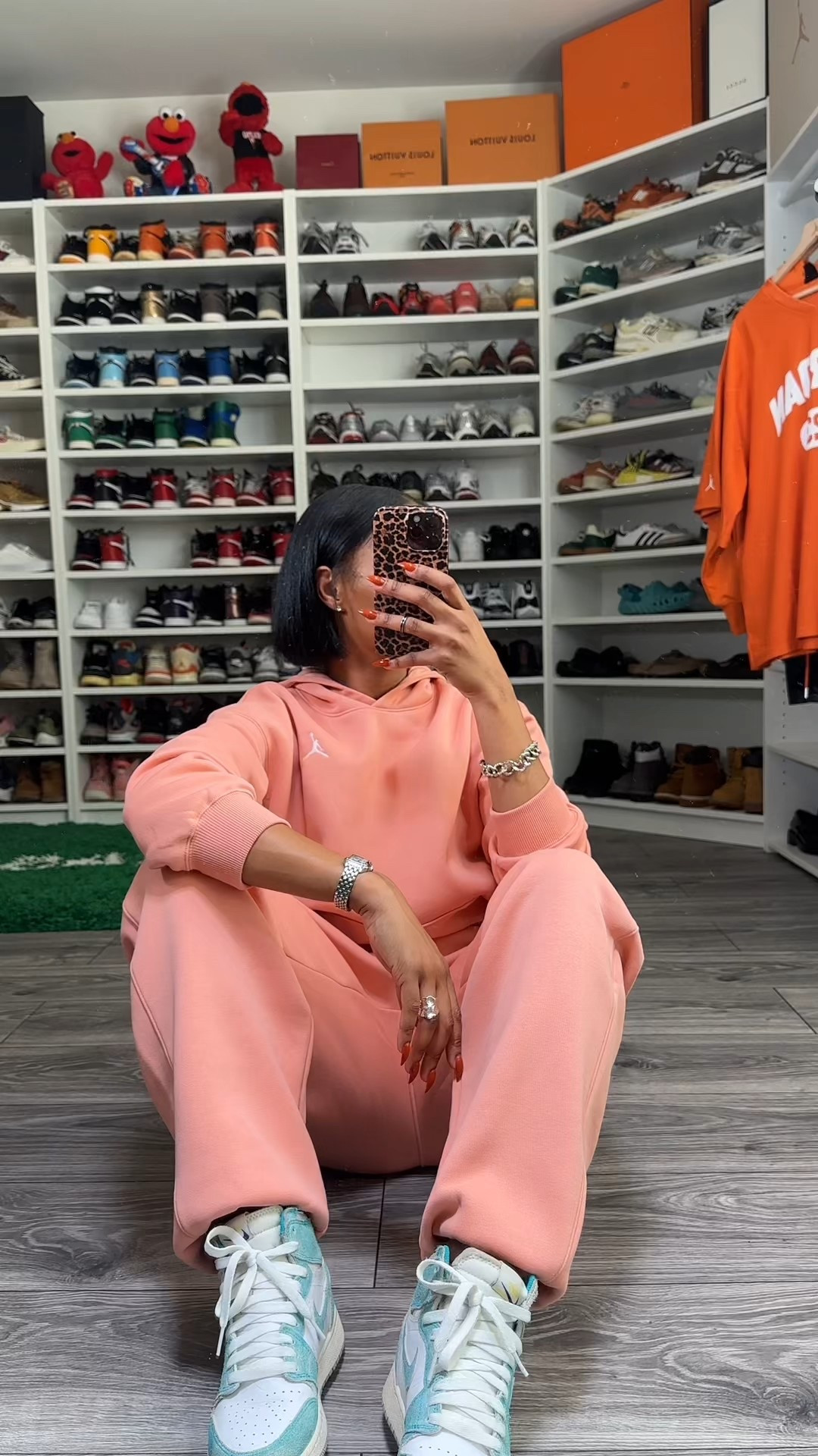 Fall is here so you know what that means! Sweatsuit season!! Loving this coral pink sweatsuit set from Jordan! I paired it with my Jordan Turbo 1s 

#LTKActive #LTKStyleTip #LTKFindsUnder100