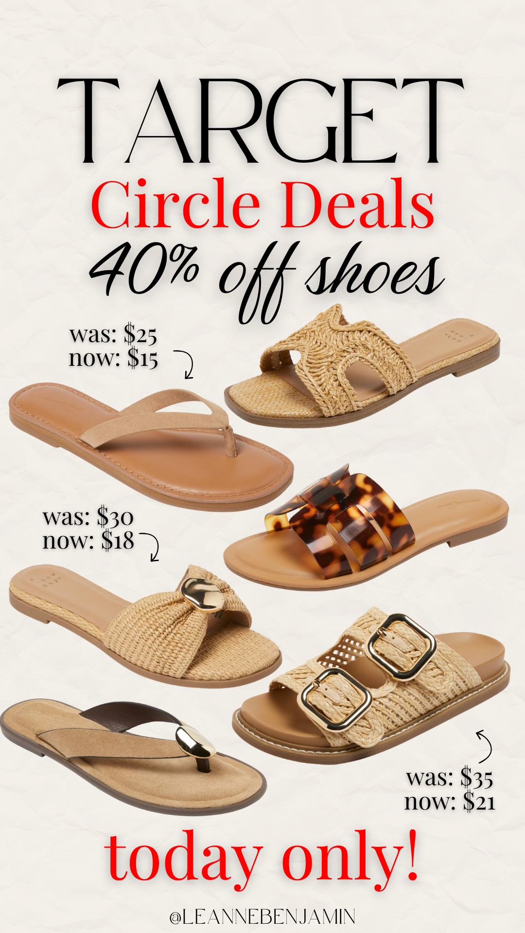 40% off shoes today only for Target Circle!  

 #LTKootd #LTKOver40 #LTKSaleAlert
