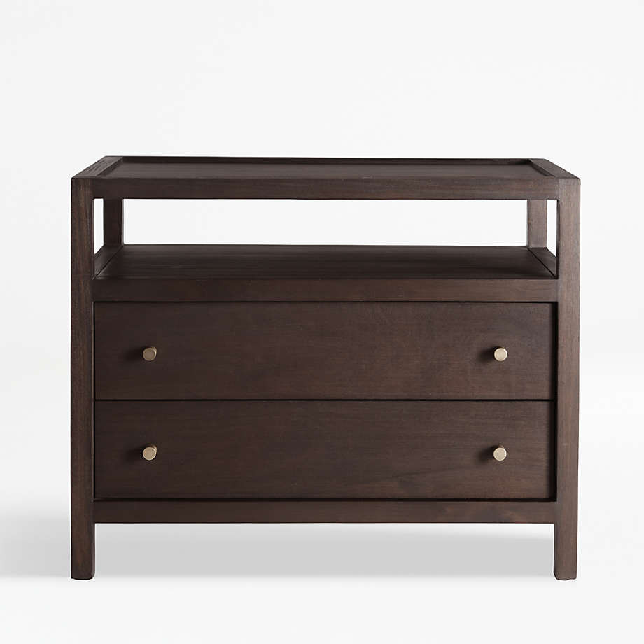 Keane Driftwood Charging Nightstand + Reviews | Crate & Barrel | Crate & Barrel