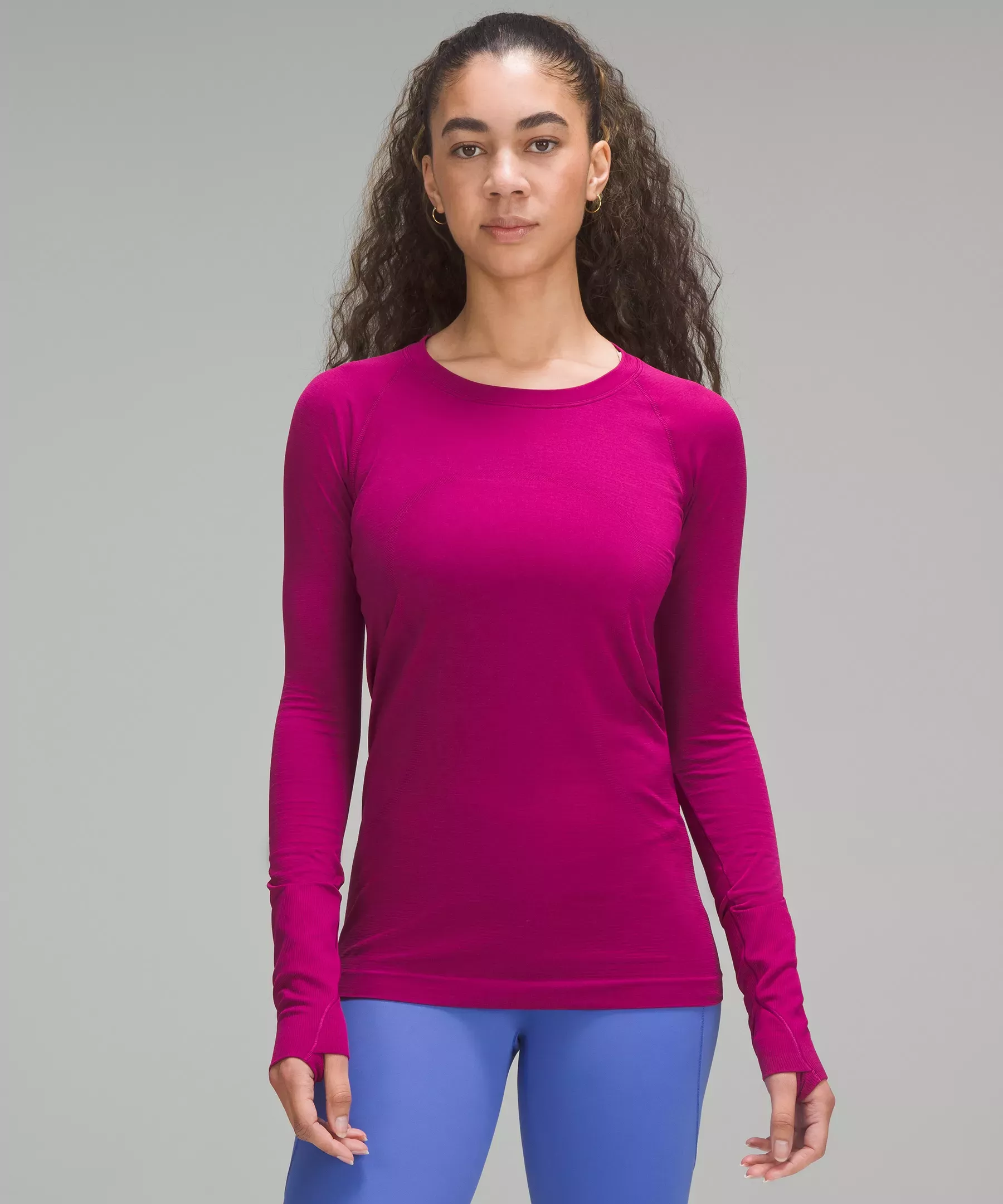 Lululemon Running and Training Swiftly Tech Long-Sleeve Shirt 2.0 Race Length - Purple - Size 8