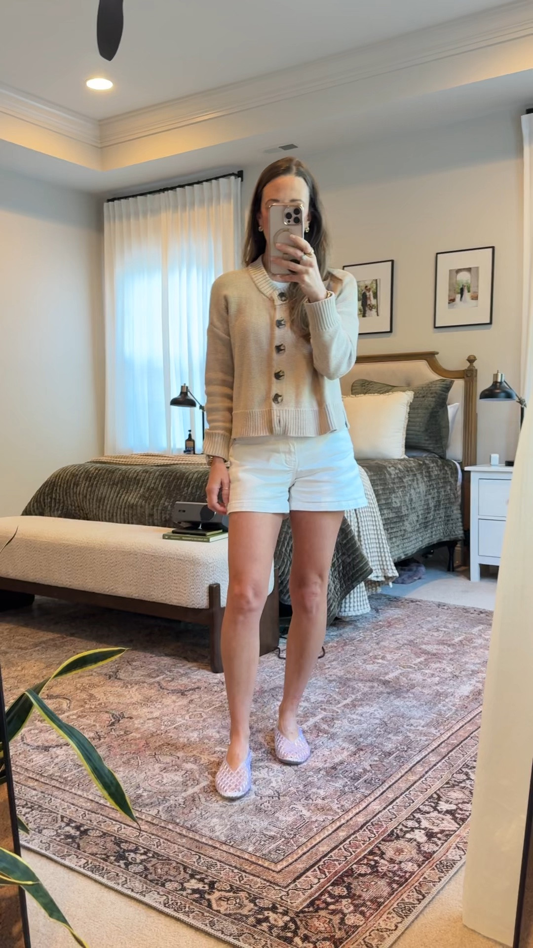 Classic, feminine, and a little coastal.

The textured cardigan, white shorts, and jelly flats feel polished enough for lunch, vacation, church, or summer evenings without sacrificing comfort.

Proof that simple outfits are often the most elegant.

Sizing:
Small in the Quince cardigan
Jelly flats fit true to size

Use my Quince code INFG-26LINENANDLIGHTCO10 for 10% off your first Quince purchase.

#LTKootd #LTKmomlife #LTKSeasonal

#LTKootd #LTKmomlife #LTKgrwm