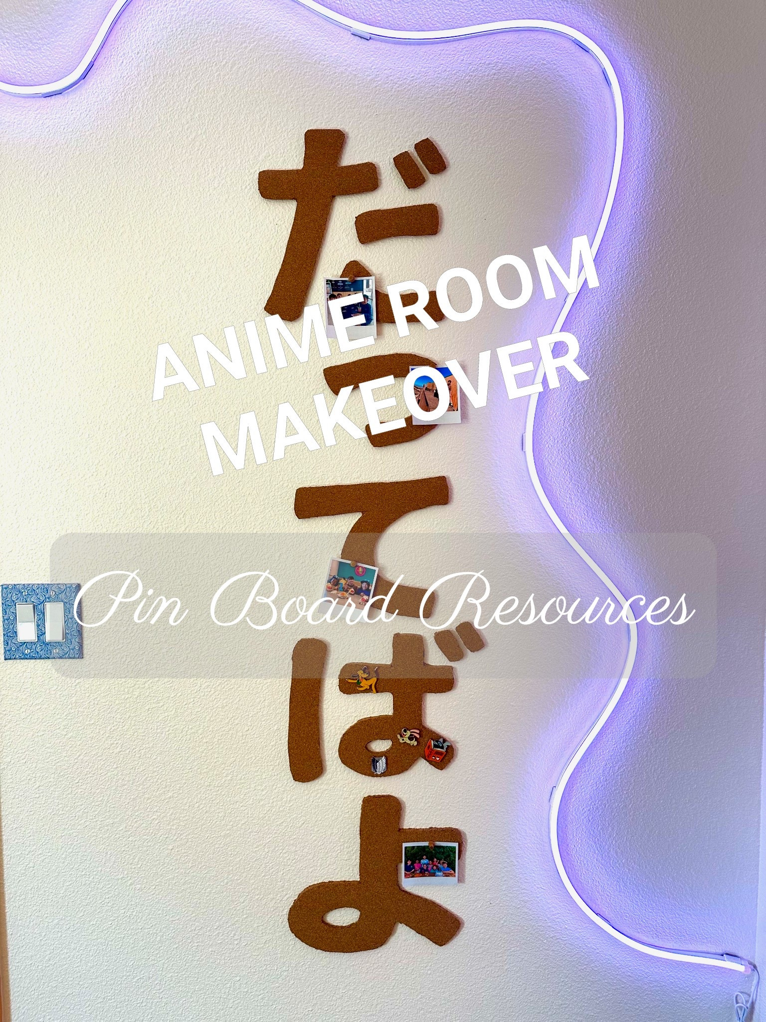 Here are all my resources used in my son’s anime bedroom makeover!

Part 3 - all the resources I used to create this unique Dattebayo pin board, led wall and outlet covers 

#LTKHome #LTKKids #LTKFamily