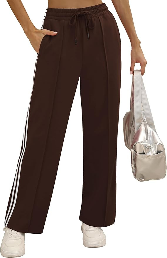 Womens Track Pants 30" Inseam Straight Leg Sweatpants Loose Fit Warm-Up Athletic Running Sports B... | Amazon (US)