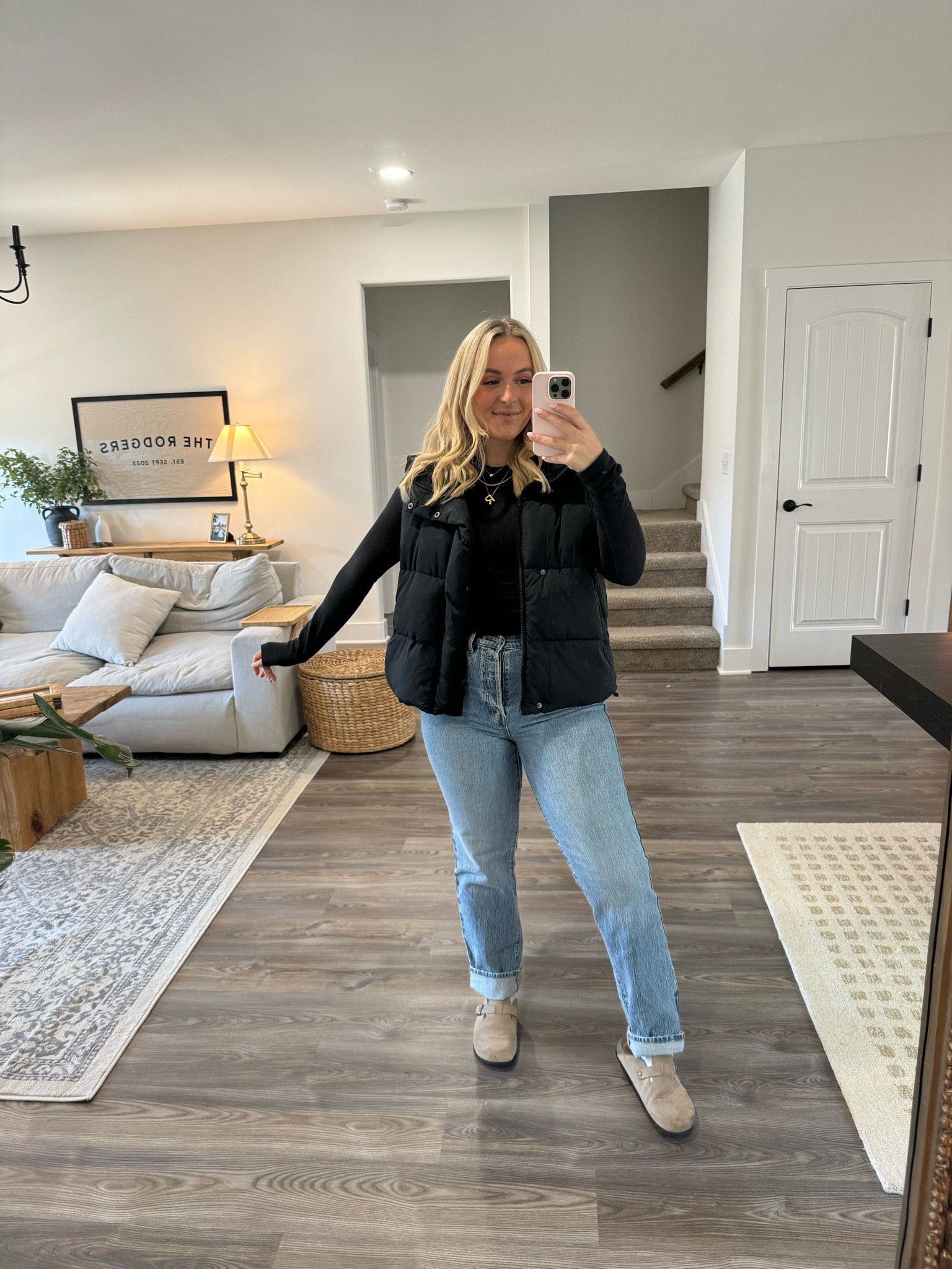 Shirt // small
Vest // medium 
Jeans // 27 

#LTKmidsize #LTKstyletip #LTKfindsunder50