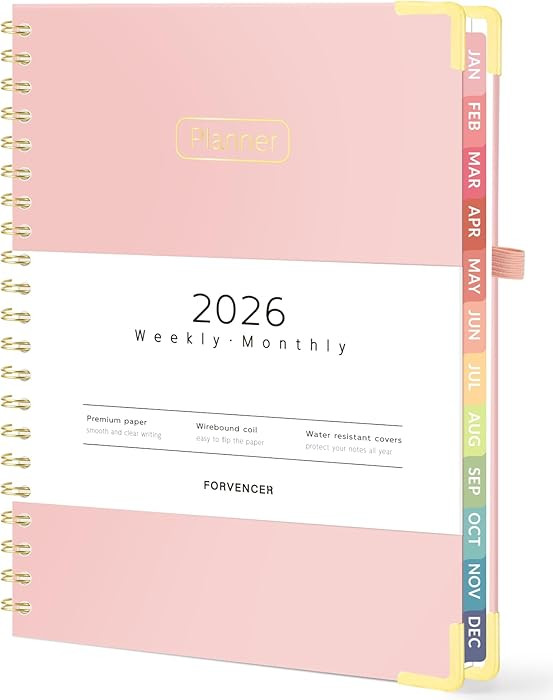 Forvencer 2026 Planner, Hardcover Calendar Planner Weekly and Monthly, Jan 2026 - Dec 2026, 8.5" ... | Amazon (US)