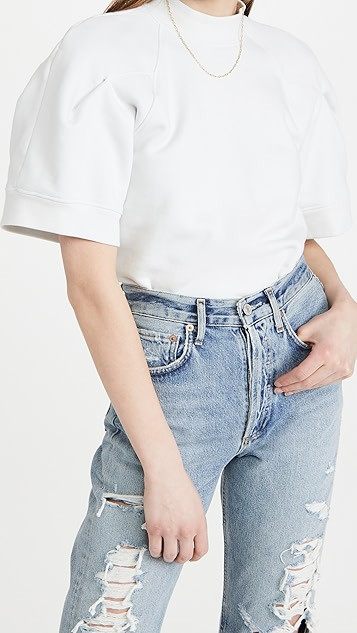 The Round Shoulder Half Sleeve Box Sweatshirt | Shopbop