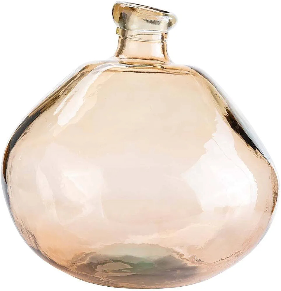 VivaTerra Recycled Round Glass Balloon Vase | 13" H x 14" Dia. | Handblown Colorful Glass Vases f... | Amazon (US)