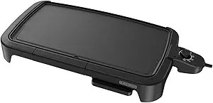 BLACK+DECKER 8-Serving Electric Griddle, GD2051B, Non-Stick Cooking Surface, Warming Tray, Remova... | Amazon (US)