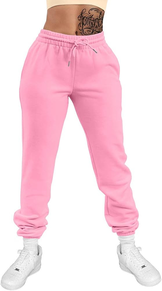 GOKATOSAU Women's Sexy Lounge Stretch Casual Jogger Drawstring Sweatpants with Pockets | Amazon (US)