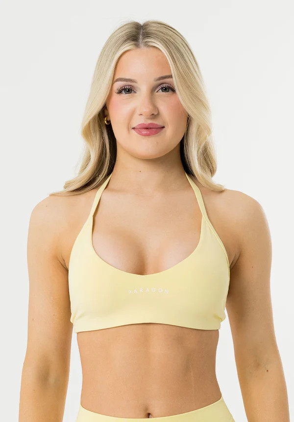 FormLux™ Enhance Halter Sports Bra Sunny | Paragon Fitwear