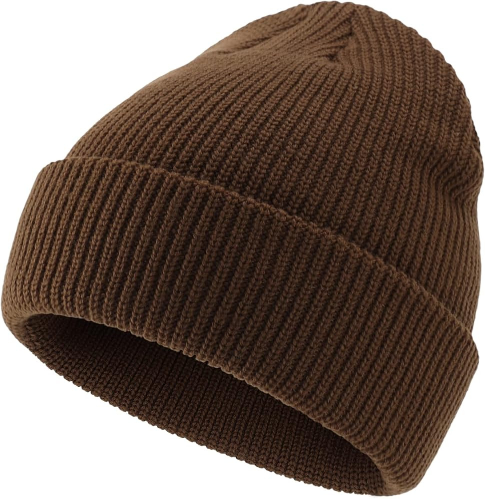 Connectyle Classic Men's Warm Winter Hats Acrylic Knit Cuff Beanie Cap Daily Beanie Hat | Amazon (US)