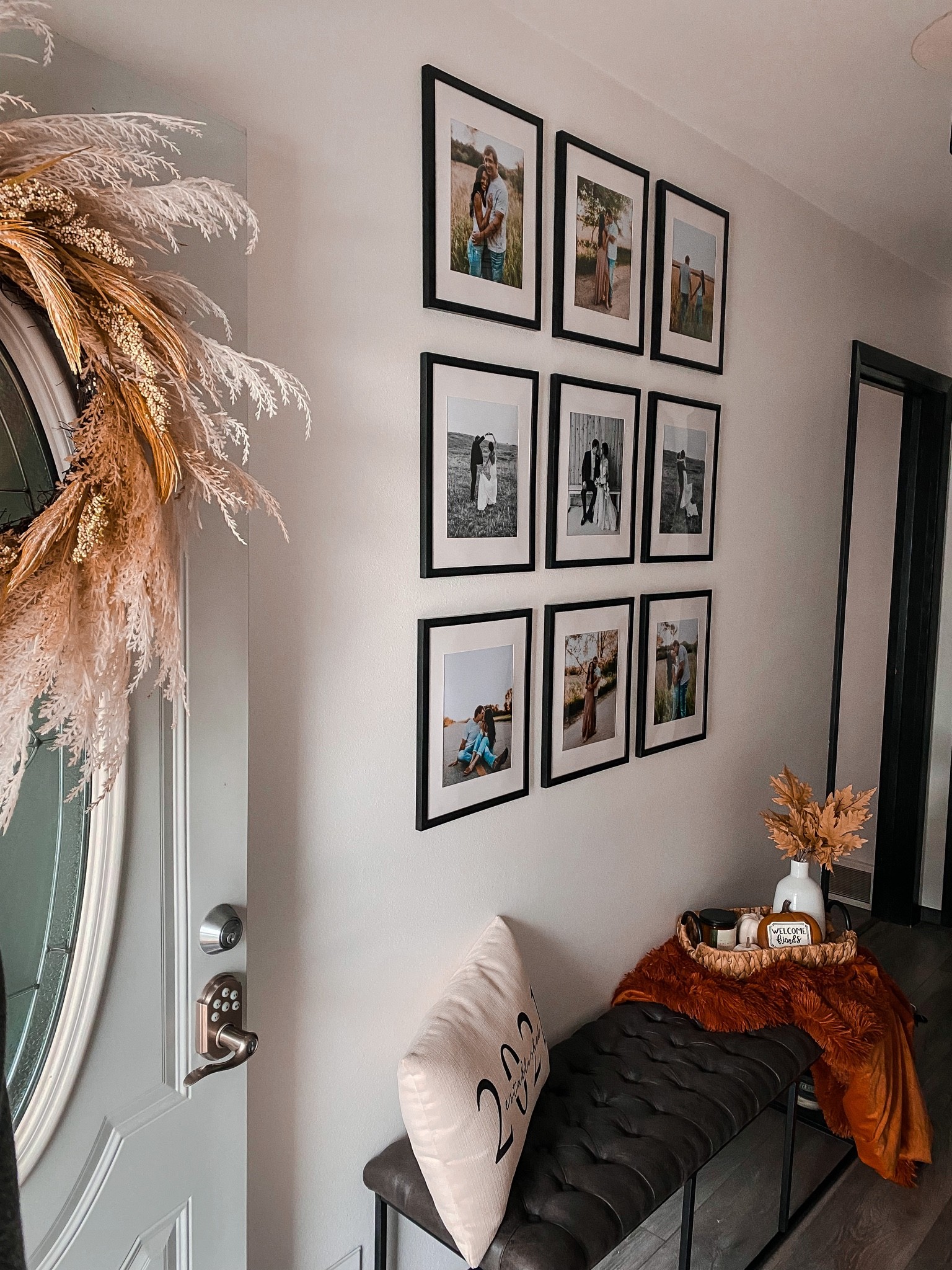 Fall entryway decor 🤍 loving the gallery wall & bench combo

#LTKSeasonal #LTKunder50 #LTKhome