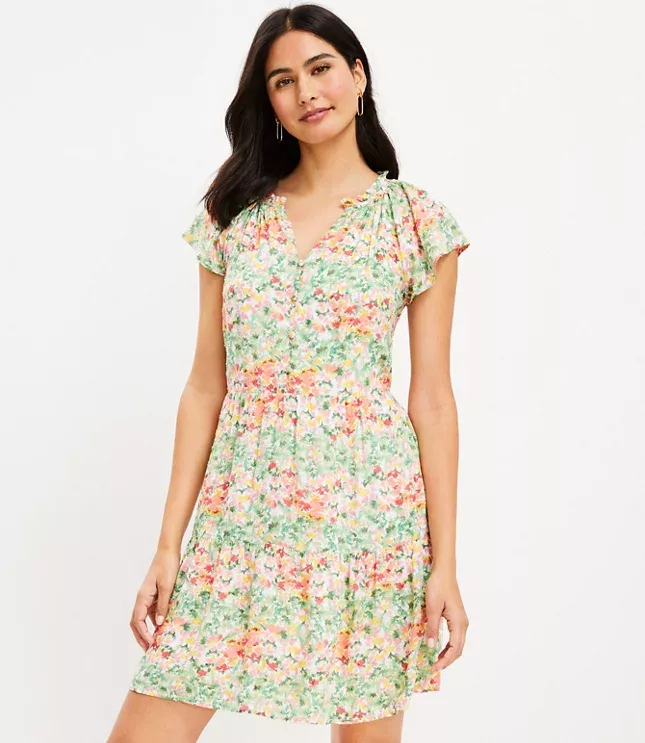 Buttercup Floral Tie Neck Tiered … curated on LTK