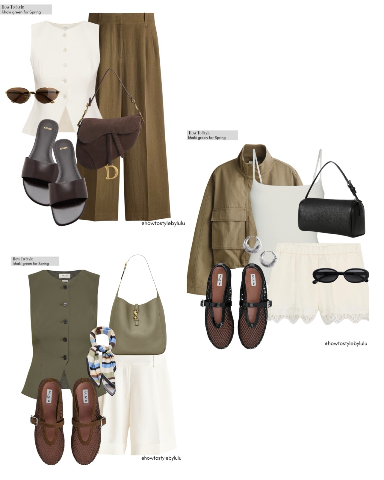 KHAKI GREEN 🫒 3 outfits for Spring

#LTKeurope #LTKstyletip