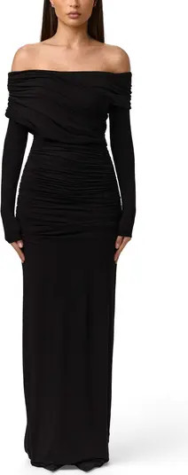 Smooth Off the Shoulder Long Sleeve Maxi Dress | Nordstrom
