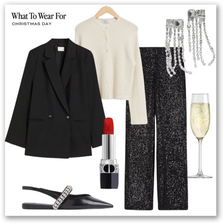  Christmas Day outfit 🎄

H&M, sequin trousers, black blazer, smart style, partywear, & other stories, crystal earring, New Year’s Eve  

#LTKstyletip #LTKeurope #LTKSeasonal