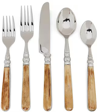 Southern Living Natural Bone 20-Piece Stainless Steel Flatware Set | Dillard's | Dillard's