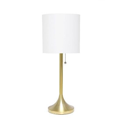 Tapered Desk Lamp with Fabric Drum Shade White - Simple Designs | Target