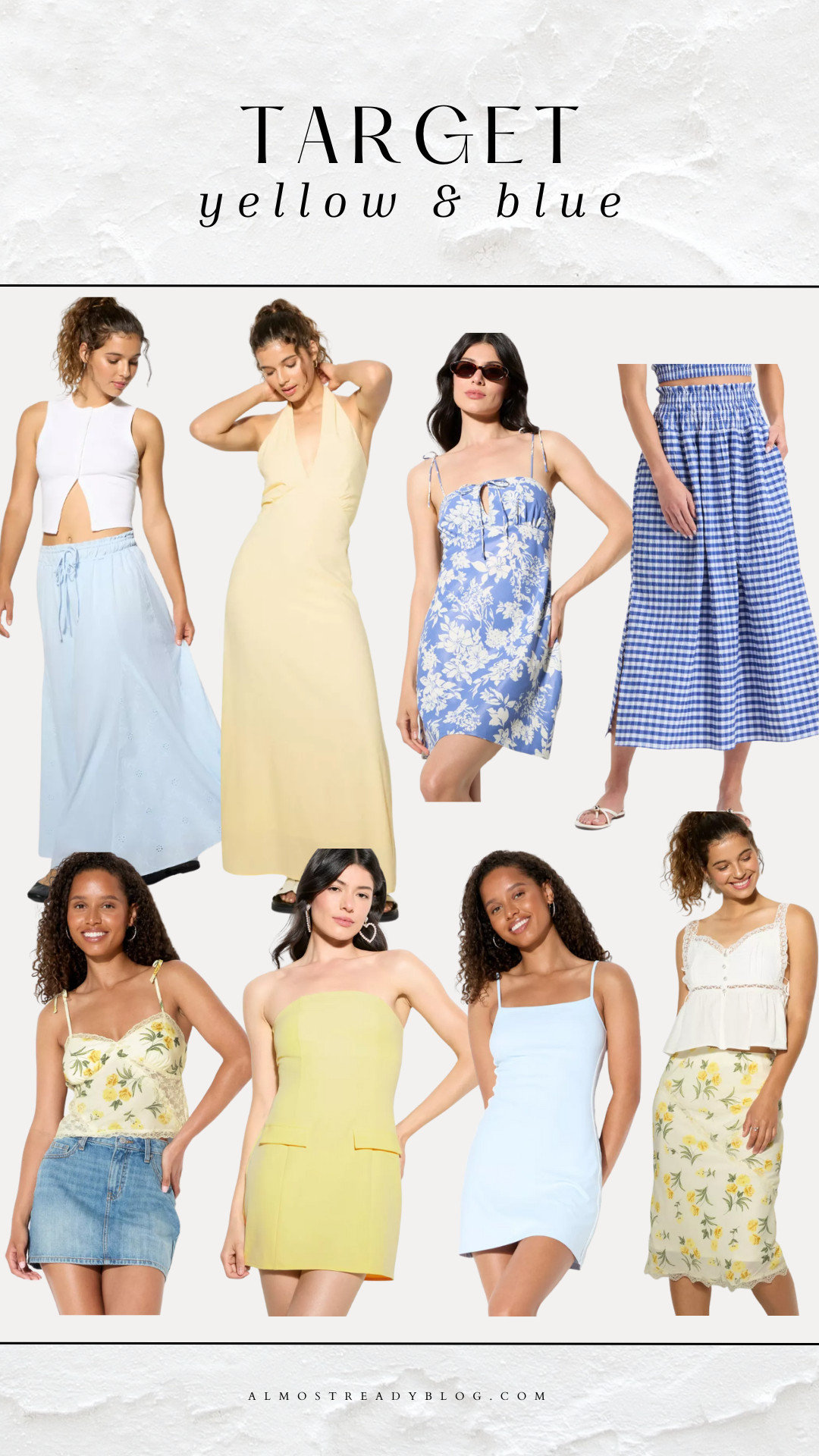 yellow outfits, blue outfits, Target fashion, summer dresses, gingham skirt, summer outfit, butter yellow 

 

#LTKFindsUnder50 #LTKFindsUnder100