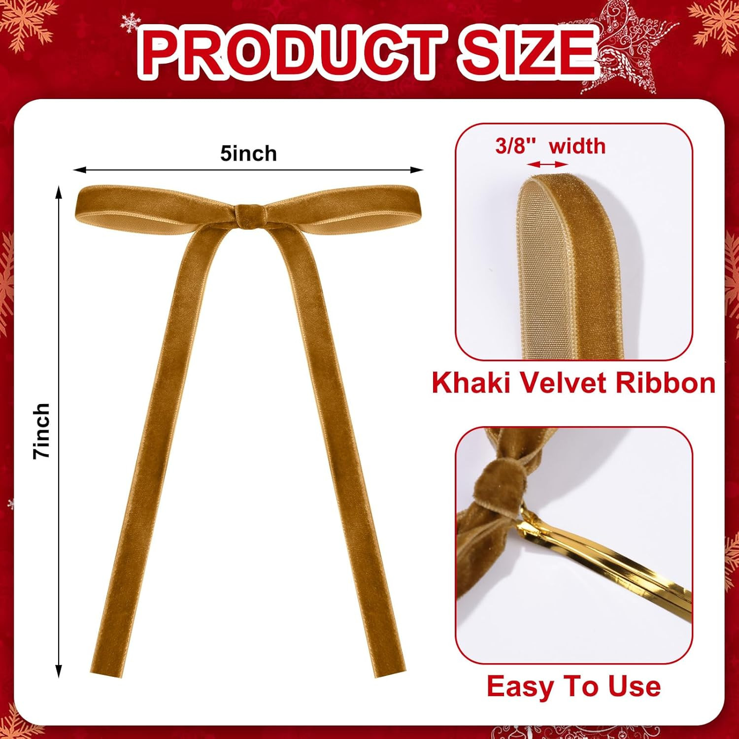 24 Pcs Velvet Bows Christmas Tree Ornaments Vintage Velvet Ribbon Bows for Tree Garland Wreath In... | Amazon (US)