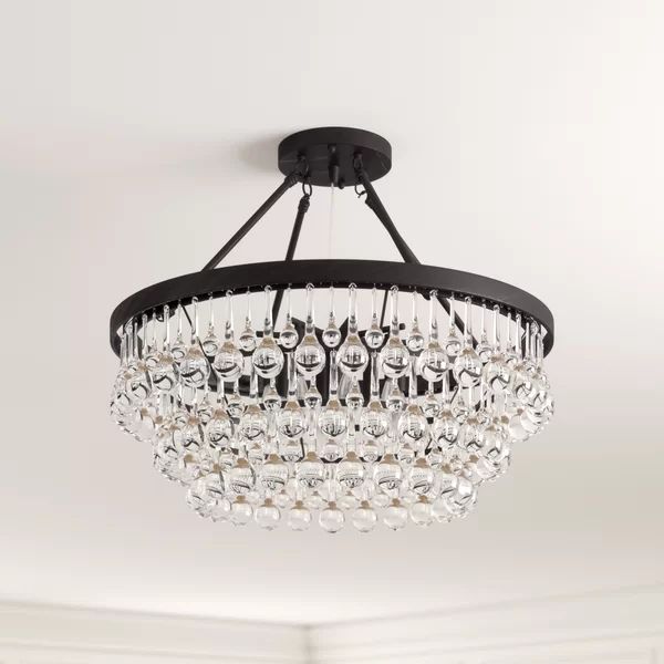 Mcknight Glass Semi Flush Mount | Wayfair North America