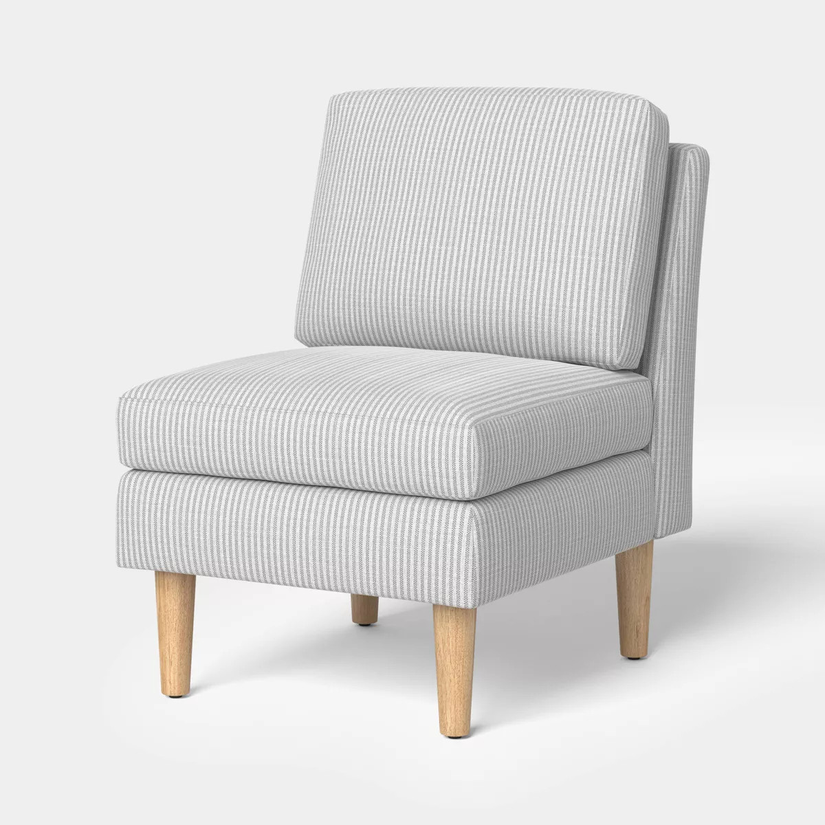 Gelbin Upholstered Slipper Accent Chair with Wood Legs Blue/White Striped - Threshold™ Fully As... | Target