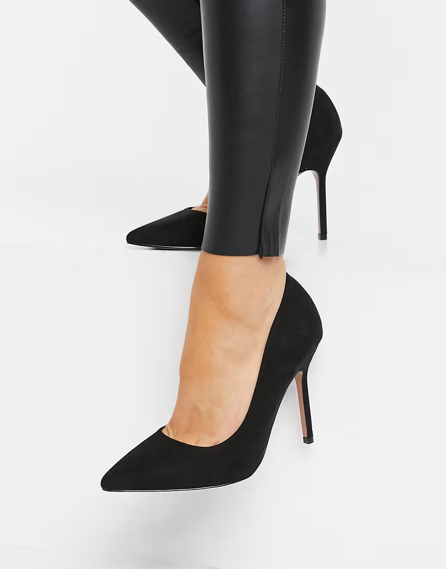 ASOS DESIGN Phoenix pointed high heel pumps in black | ASOS (Global)
