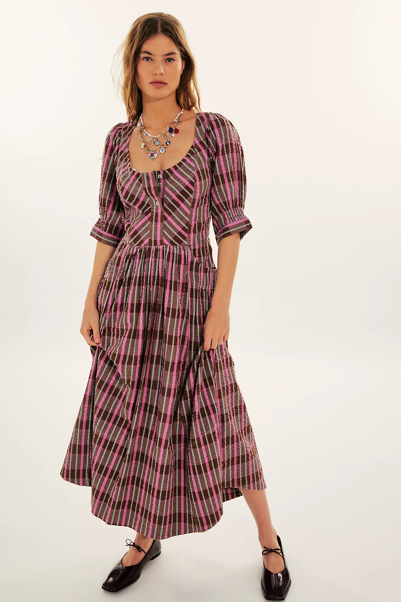 Tulie Plaid Midi Dress | Free People (Global - UK&FR Excluded)
