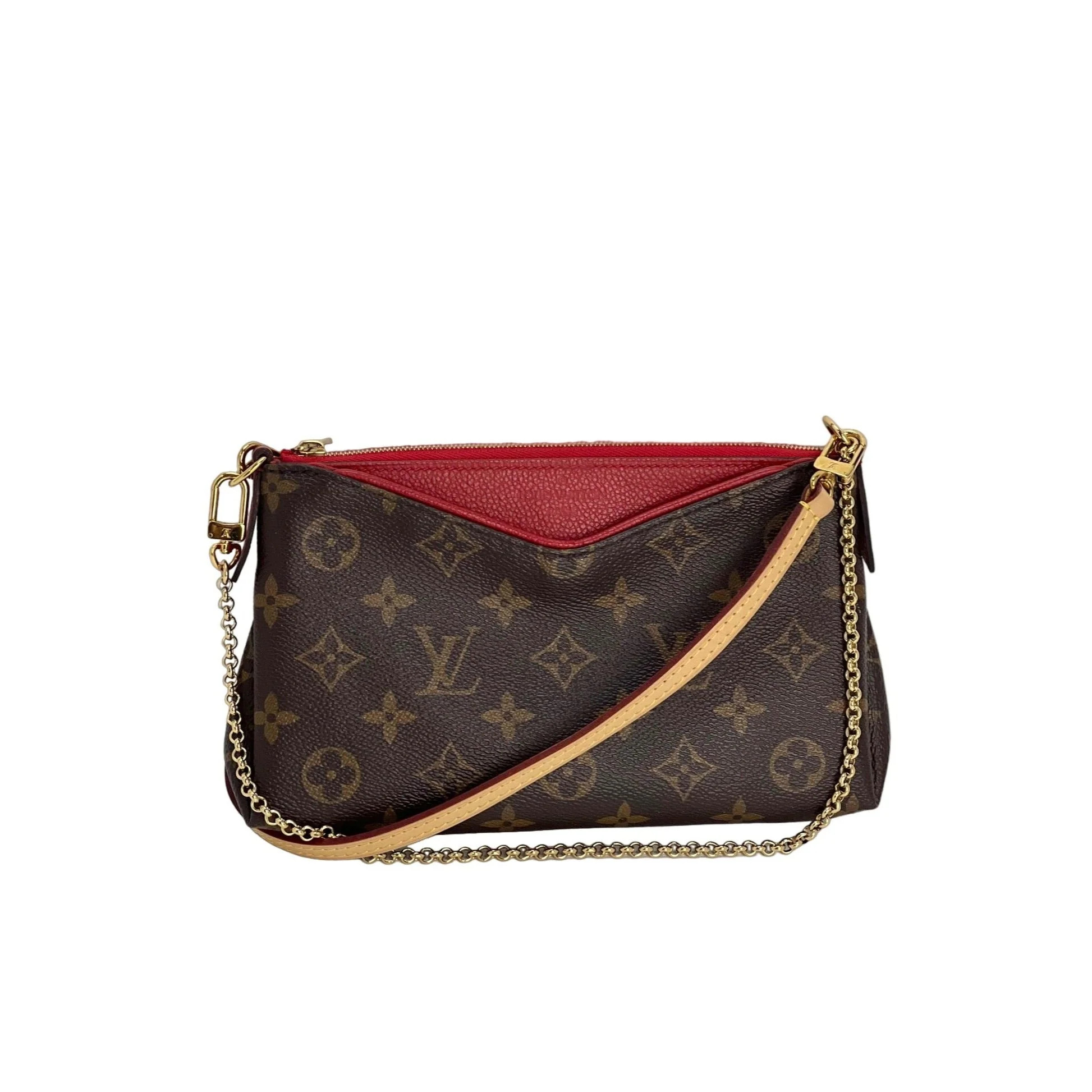 LOUIS VUITTON Pallas Monogram Clutch Cherry Crossbody | Shop Simon