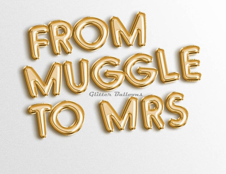 Cyber Sale FROM MUGGLE to MRS 16 Letter Balloons Banner | Etsy | Etsy (US)