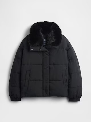 Faux Fur-Trim Puffer Jacket | Gap (US)