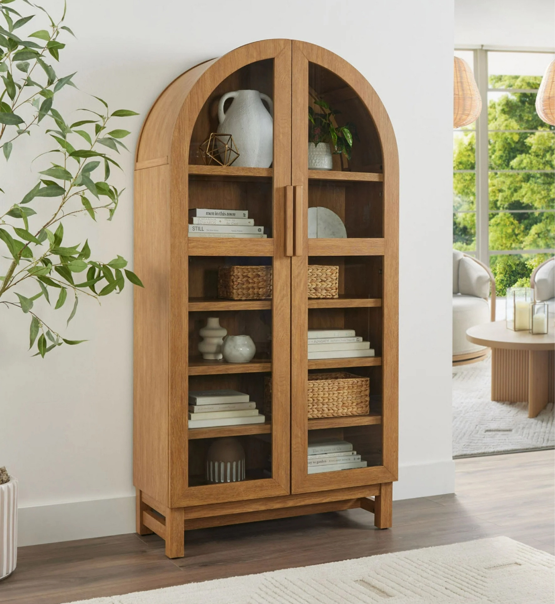 Better Homes & Gardens Juliet Arch Cabinet, Light Honey Finish

#LTKHome #LTKCyberWeek #LTKSaleAlert