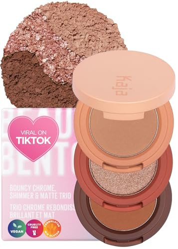 Kaja Beauty Bento Collection - Bouncy Eyeshadow Trio | Warm Honey Tones, Travel Size, 10 Spiked Ginger, 2019 Allure Best of Beauty Award, 0.03 Oz | Amazon (US)