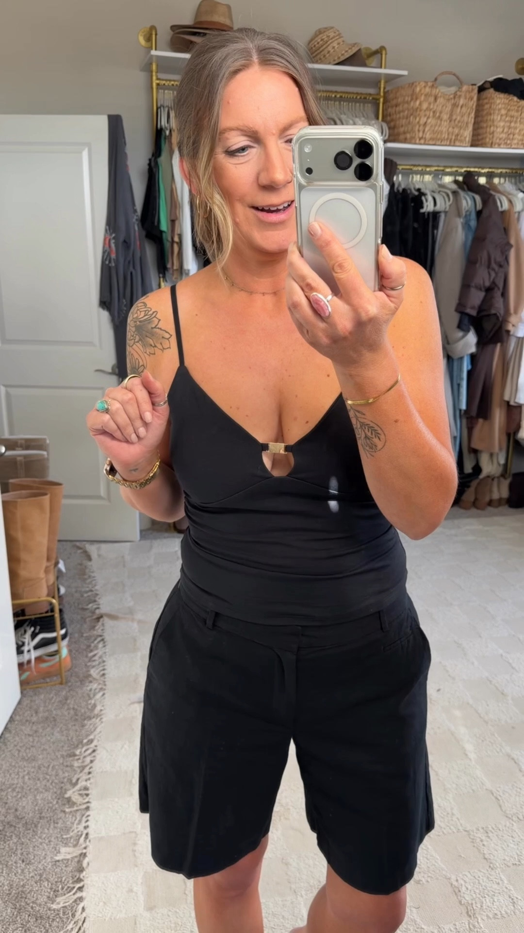 Large tank and 30 shorts (also linked 🇨🇦) 

#LTKOver40 #LTKTall