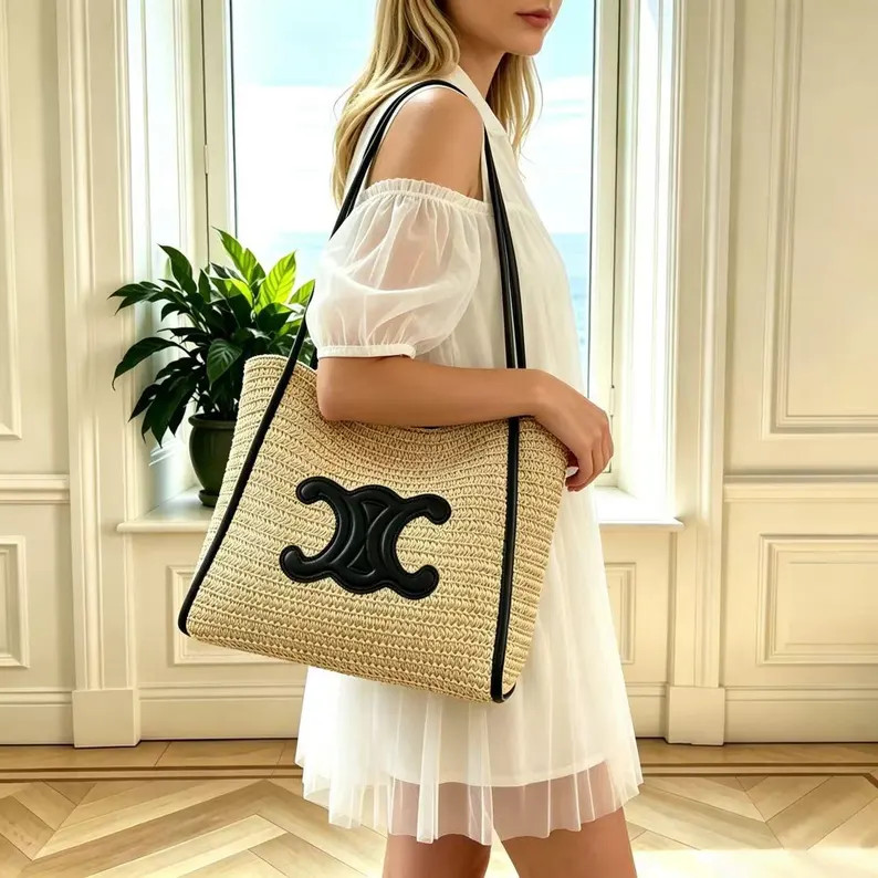 Versatile Summer Tote Bag Chic Straw Shoulder Purse Everyday Fashion Handbag Woven Design Women C... | Etsy (Global)