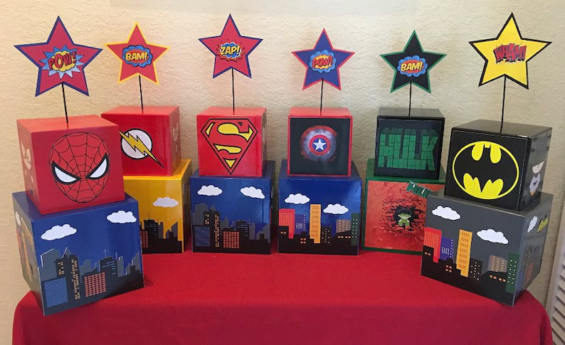 Morseshaniah Superhero Inspired Centerpiece - Etsy | Etsy (US)